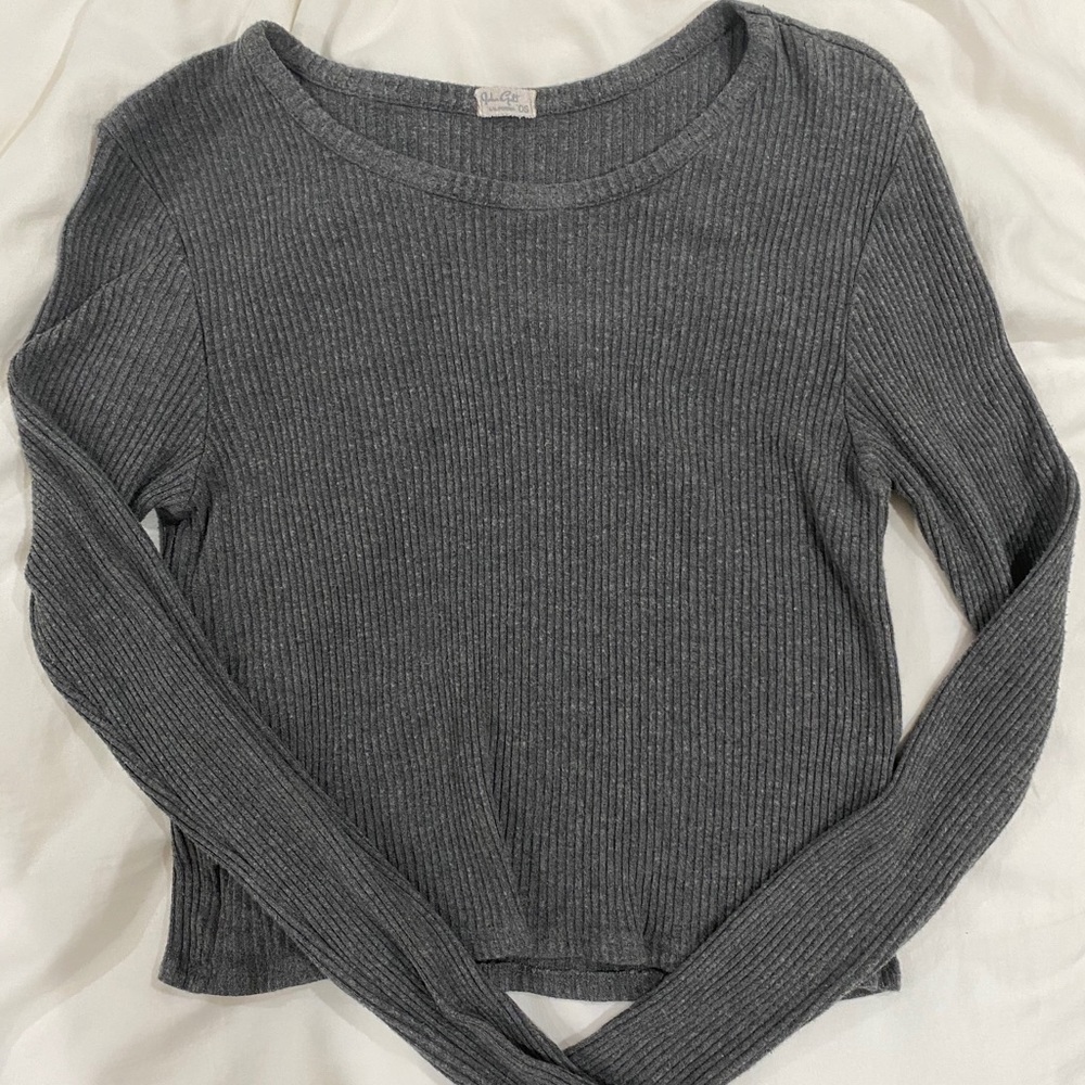Brandy Melville Ribbed Long Sleeve Shirt